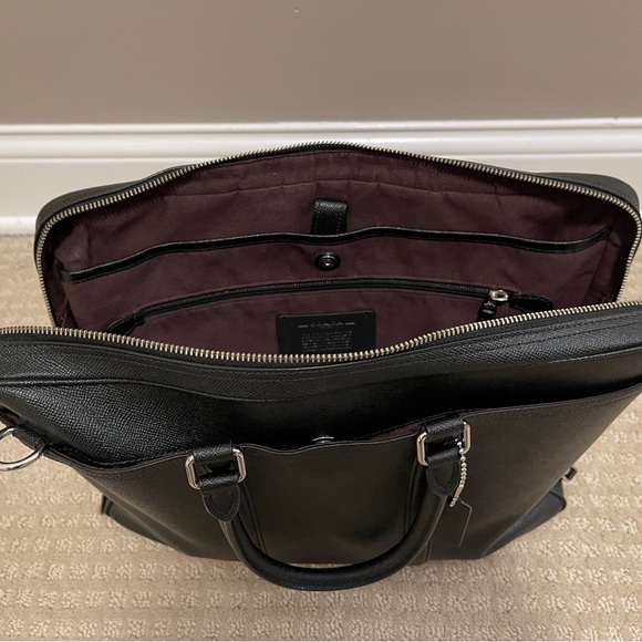 Coach Metropolitan Slim Brief Case Black - Picture 2 of 3